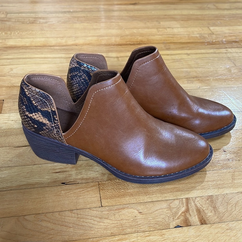 BC western inspired cutout booties